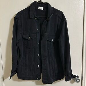 NWT Brandy Melville Black Oversized Denim Jacket